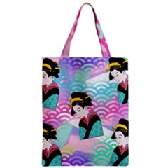 Japanese Abstract Zipper Classic Tote Bag by snowwhitegirl