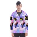 Japanese Abstract Blue Hooded Windbreaker (Men) View1