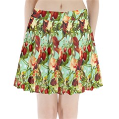 Fruit Blossom Pleated Mini Skirt by snowwhitegirl