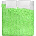 Knitted Wool Neon Green Duvet Cover Double Side (King Size) View2