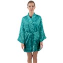 Aqua Glitter Long Sleeve Kimono Robe View1