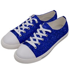 Blue Glitter Women s Low Top Canvas Sneakers by snowwhitegirl