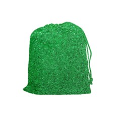 Green Glitter Drawstring Pouch (large) by snowwhitegirl