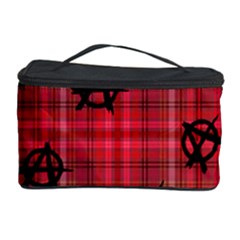 Red Plaid Anarchy Cosmetic Storage by snowwhitegirl