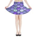 Blue Purple Mermaid Scale Mini Flare Skirt View3