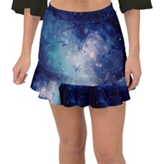 Nebula Blue Fishtail Mini Chiffon Skirt by snowwhitegirl