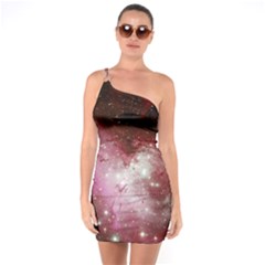 Nebula Red One Soulder Bodycon Dress by snowwhitegirl