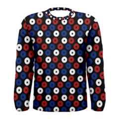 Eye Dots Red Blue Men s Long Sleeve Tee by snowwhitegirl