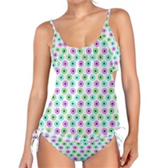 Eye Dots Green Violet Tankini Set by snowwhitegirl