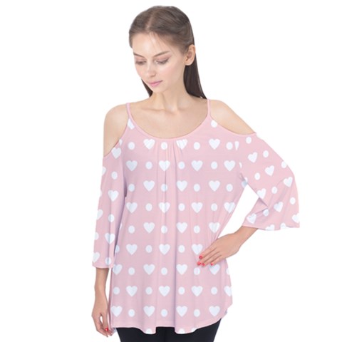 Hearts Dots Pink Flutter Tees by snowwhitegirl