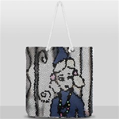 Pixie Girl Stained Glass Full Print Rope Handle Tote (large) by snowwhitegirl