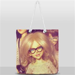 Girls With Glasses Full Print Rope Handle Tote (large) by snowwhitegirl