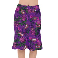 Purple  Rose Vampire Mermaid Skirt by snowwhitegirl