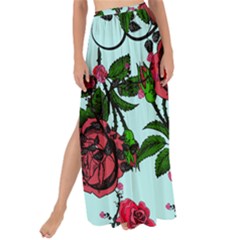 Light Blue Rose Vampire Maxi Chiffon Tie-up Sarong by snowwhitegirl