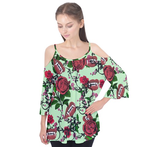 Green Rose Vampire Flutter Tees by snowwhitegirl