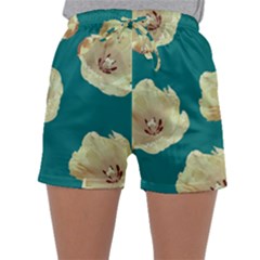 Teal Tulips Sleepwear Shorts by snowwhitegirl