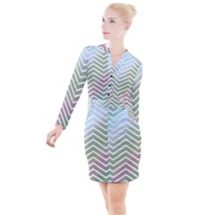 Ombre Zigzag 02 Button Long Sleeve Dress by snowwhitegirl