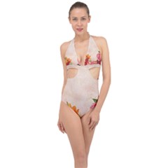 Flower 1646045 1920 Halter Front Plunge Swimsuit by vintage2030