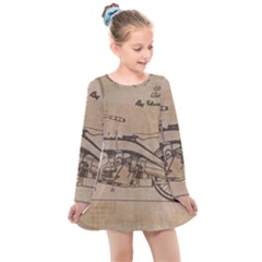 Motorcycle 1515873 1280 Kids  Long Sleeve Dress by vintage2030