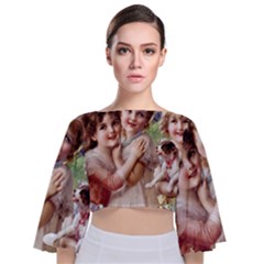 Vintage 1501556 1920 Tie Back Butterfly Sleeve Chiffon Top by vintage2030