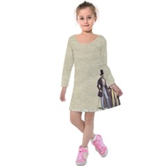 Background 1775359 1920 Kids  Long Sleeve Velvet Dress by vintage2030