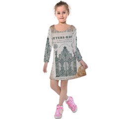 Building News Kids  Long Sleeve Velvet Dress by vintage2030