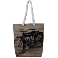 Bicycle Letter Full Print Rope Handle Tote (small) by vintage2030