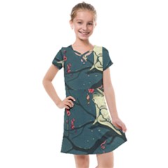 Girl And Flowers Kids  Cross Web Dress by vintage2030