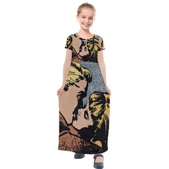 Kiss Kiss Kids  Short Sleeve Maxi Dress by vintage2030