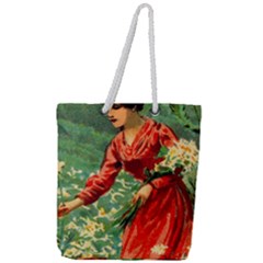 Lady 1334282 1920 Full Print Rope Handle Tote (large) by vintage2030