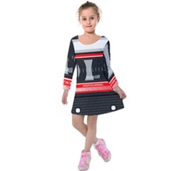 Compact Cassette Kids  Long Sleeve Velvet Dress by vintage2030