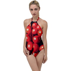 Pile Of Red Tomatoes Go With The Flow One Piece Swimsuit by FunnyCow