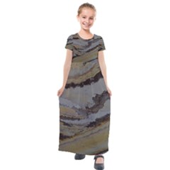 Gold Seam 2 Kids  Short Sleeve Maxi Dress by WILLBIRDWELL