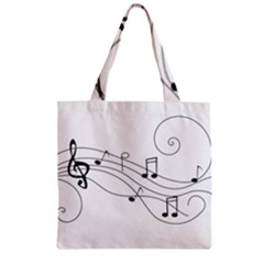 Music Partition Zipper Grocery Tote Bag by alllovelyideas