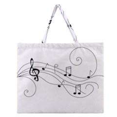 Music Partition Zipper Large Tote Bag by alllovelyideas