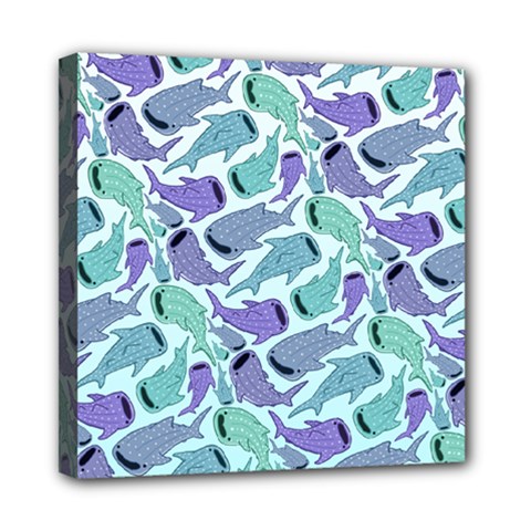 Whale Sharks Mini Canvas 8  X 8  (stretched) by mbendigo