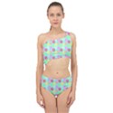 Pastel Rainbow Monstera Spliced Up Two Piece Swimsuit View1