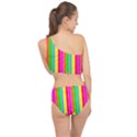 Neon Hawaiian Rainbow Deck Chair Stripes Spliced Up Two Piece Swimsuit View2