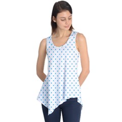 Mini Oktoberfest Bavarian Blue Polkadots On White Sleeveless Tunic by PodArtist