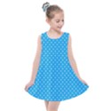 Mini White Polkadots on Oktoberfest Bavarian Blue Kids  Summer Dress View1