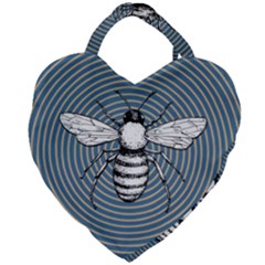 Pop Art  Bee Giant Heart Shaped Tote by Valentinaart