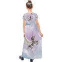 Cute Little Pegasus In The Sky, Cartoon Kids  Short Sleeve Maxi Dress View2