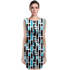 Linear Sequence Pattern Design Classic Sleeveless Midi Dress by dflcprintsclothing