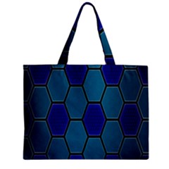 Hexagon Background Geometric Mosaic Zipper Mini Tote Bag by Sapixe