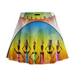 African American Women Mini Flare Skirt by AlteredStates