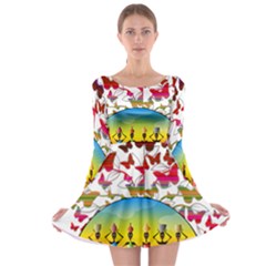 African Americn Art African American Women Long Sleeve Skater Dress by AlteredStates