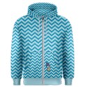 Chevron Mermaid Pattern Men s Zipper Hoodie View1