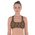 Brown Music Cross Back Sports Bra View1