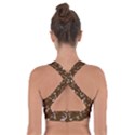 Brown Music Cross Back Sports Bra View2