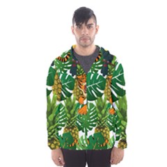 Tropical Pelican Tiger Jungle Hooded Windbreaker (men) by snowwhitegirl